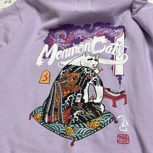 Monmon Cat Purple Hoodie size L